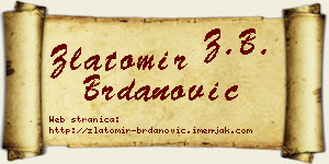 Zlatomir Brdanović vizit kartica